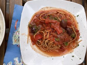 Mediterranean pasta  at Soul Food in Valletta