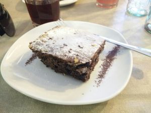 Vegan brownie. Not good. at Soul Food in Valletta