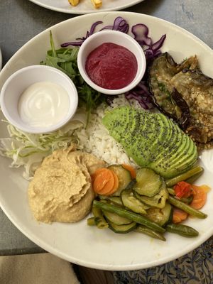 Avocado rice bowl  at Soul Food in Valletta