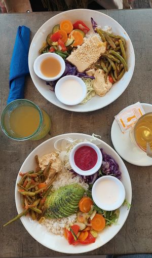 Tofu Bowl (top) & Avocado Bowl (bottom) at Soul Food in Valletta