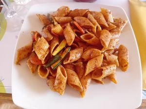 Pasta with peanut sauce (vegan) at Soul Food in Valletta