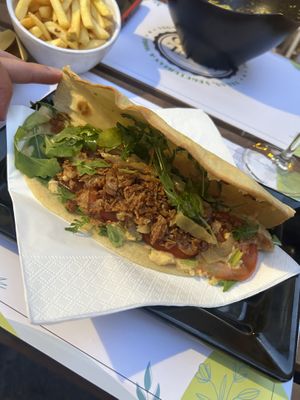 Vegan piadine  at Soul Food in Valletta