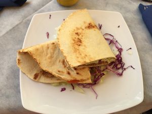 Lentil burger in home made bread at Soul Food in Valletta