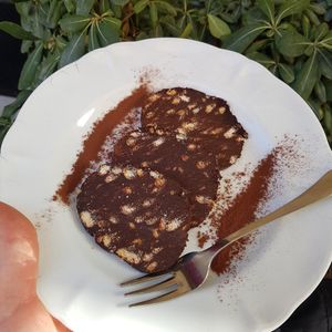 Raw Chocolate Salami at Soul Food in Valletta