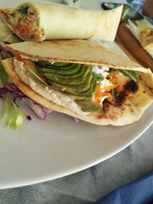 Vegan piadina at Soul Food in Valletta