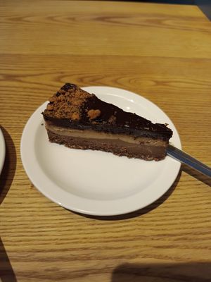 Chocolate and biscuit cheesecake at Caffe Nero in Castlebar