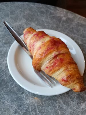 Strawberry filled croissant at Caffe Nero in Castlebar