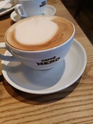 Oat milk latte at Caffe Nero in Castlebar