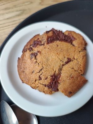 Vegan chocolate chip cookie at Caffe Nero in Castlebar