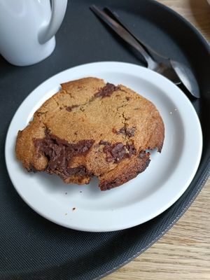 Vegan chocolate chip cookie at Caffe Nero in Castlebar