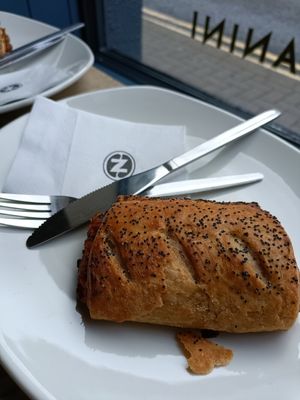 Vegan sausage roll at Caffe Nero in Castlebar