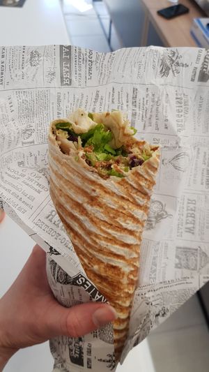 Vegan Falafel wrap, delicious, fresh and big enough :). Recommend! at Fresh Sandwiches and Salad in Pula