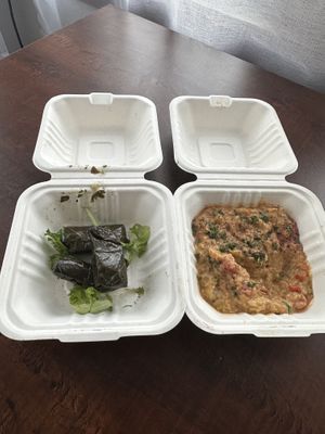 Dolmas n babaganoush   at The Mediterranean Joint in Madison