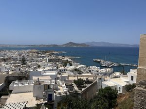 Near 270 degree views stunning! You can see the windsurfers in the distance    at Avaton 1739 - Coffee & Wine Roof in Naxos