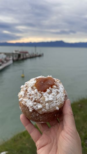 Vegan Roll with apricot filling  at Ceresa Panificio Pasticceria in Peschiera Del Garda