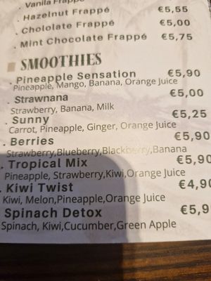 Smoothies at Recanto Brazil in Dublin