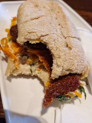 Vegan sandwich at Recanto Brazil in Dublin