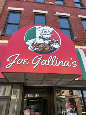 Sign out front   at Joe Gallina's in Springfield