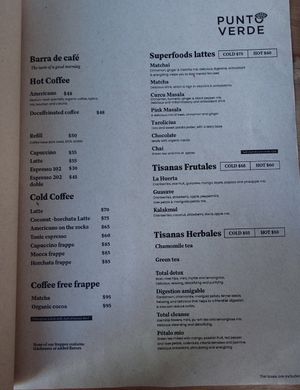 Plant milk is available at Punto Verde Campeche in Campeche