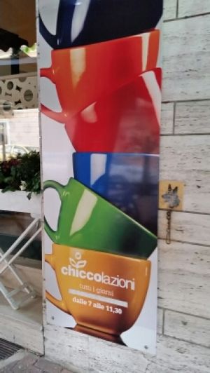 outside at Chiccoteca in Pesaro