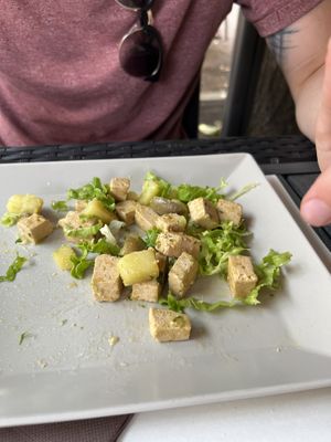 „salad“ with olives, potatoes and tofu  at Chiccoteca in Pesaro