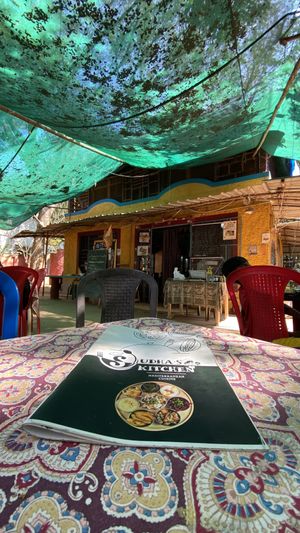 Sudha’s seating area (outdoor)  at Sudha's Kitchen in Auroville