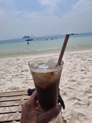 Iced coconut coffee at Mad Monkey in Koh Rong