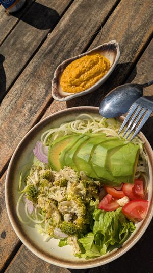 Green goddess salad at Mad Monkey in Koh Rong