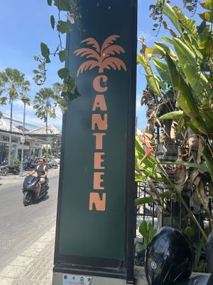 Sign at the entrance   at Canteen Cafe in Canggu