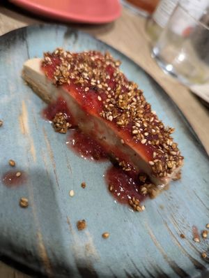 Cheesecake at Plaer Vegetaria in Mallorca