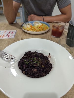 Risotto at Plaer Vegetaria in Mallorca