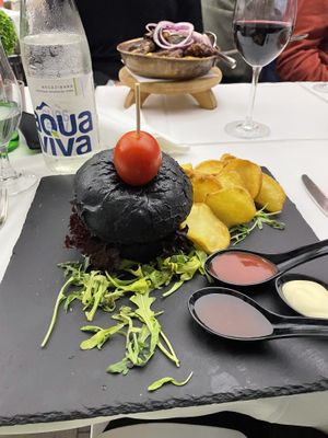 Black mamba burger   at Novak in Belgrade