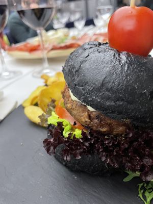 Black mamba burger   at Novak in Belgrade
