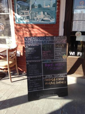 facade at Wanderlust Cafe in Bloomsburg