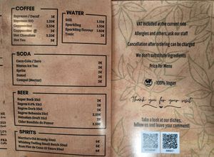 Menu at LUMA in Viana Do Castelo