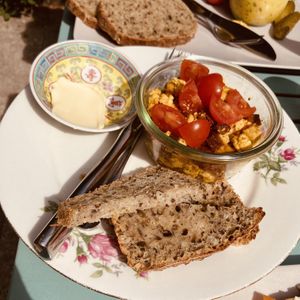 Scrambled tofu  at No Milk Today in Berlin