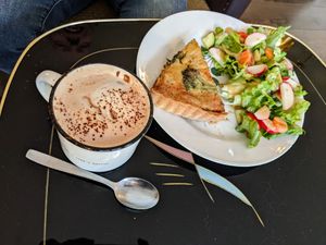 Hot Chocolate and Quiche at No Milk Today at No Milk Today in Berlin