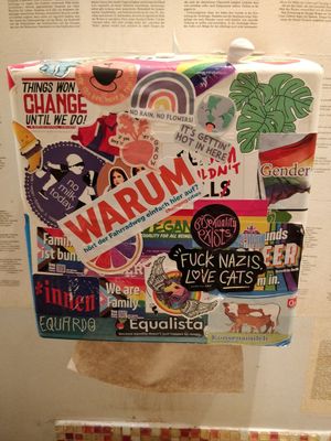 Toilet decor... My kinda place ❤️ at No Milk Today in Berlin