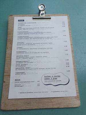Menu at No Milk Today in Berlin