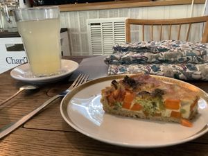 Vegan quiche at No Milk Today in Berlin