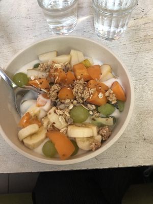 musli and yogurt bowl (lots more musli underneath)  at No Milk Today in Berlin