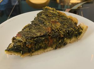 Vegan quiche  at No Milk Today in Berlin