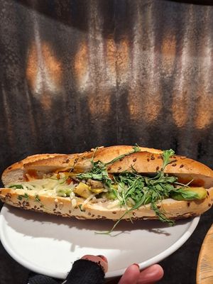 Vegan baguette #Veganuary at Expresso House - Torvegade in Copenhagen