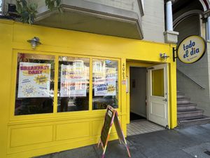 Outside- next to the Noe Valley Bakery  at Todo El Día in San Francisco