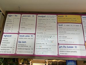 Menu 1  at Todo El Día in San Francisco