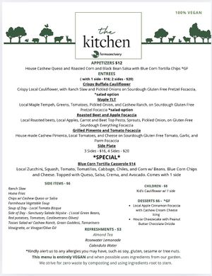  at The Kitchen at Farm Sanctuary in Watkins Glen