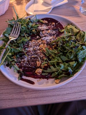 Beetroot Carpaccio at Hótel Gullfoss in Selfossi