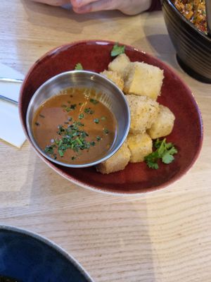 Golden Tofu Cubes at Uncle Chen in Munich