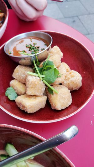Fried tofu at Uncle Chen in Munich