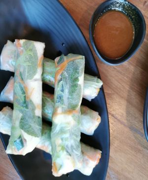 summer rolls with peanut sauce (starter) at Sen Chay in Helsinki